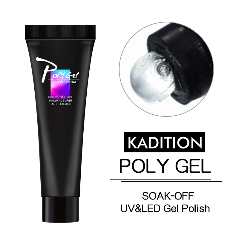 Полигель расширение акриловый для ногтей гель дизайна Набор маникюра прозрачный