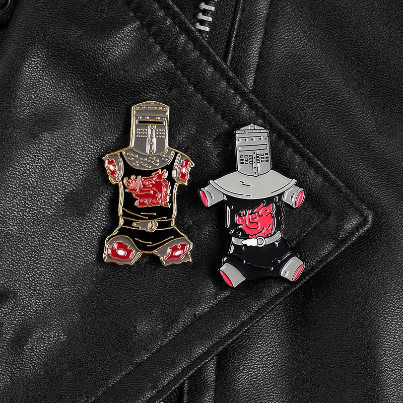 Эмалированные булавки в виде черного рыцаря значки только плотная Рана Монти