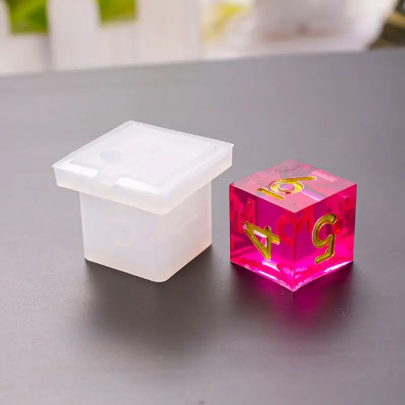 

8 Shapes DIY Playing Dice Mold Digital Game Dice Faceted Cube Dice Silicone Mold