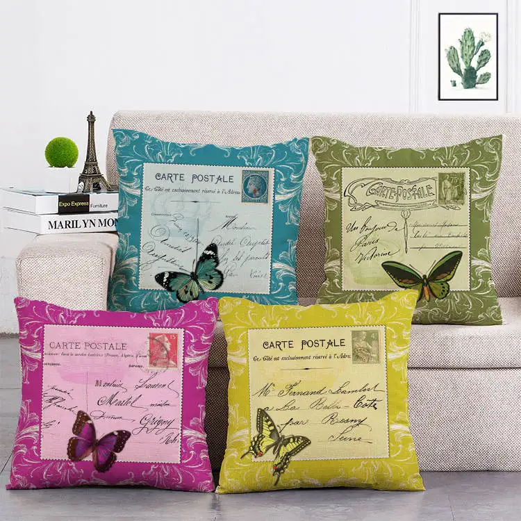 Butterfly Stamp Cushion Decorative Living Room Kids Cushion 