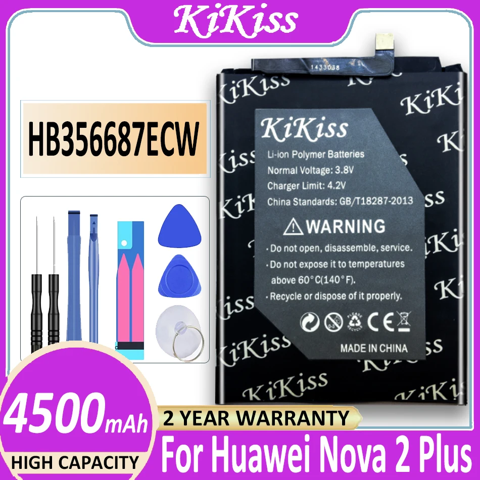 

Free tool 4500mAh Phone Battery HB356687ECW For Huawei Nova 2 Plus/ Nova 2i/ Honor 9i /G10/ Mate 10 Lite For Huawei Honor 7X