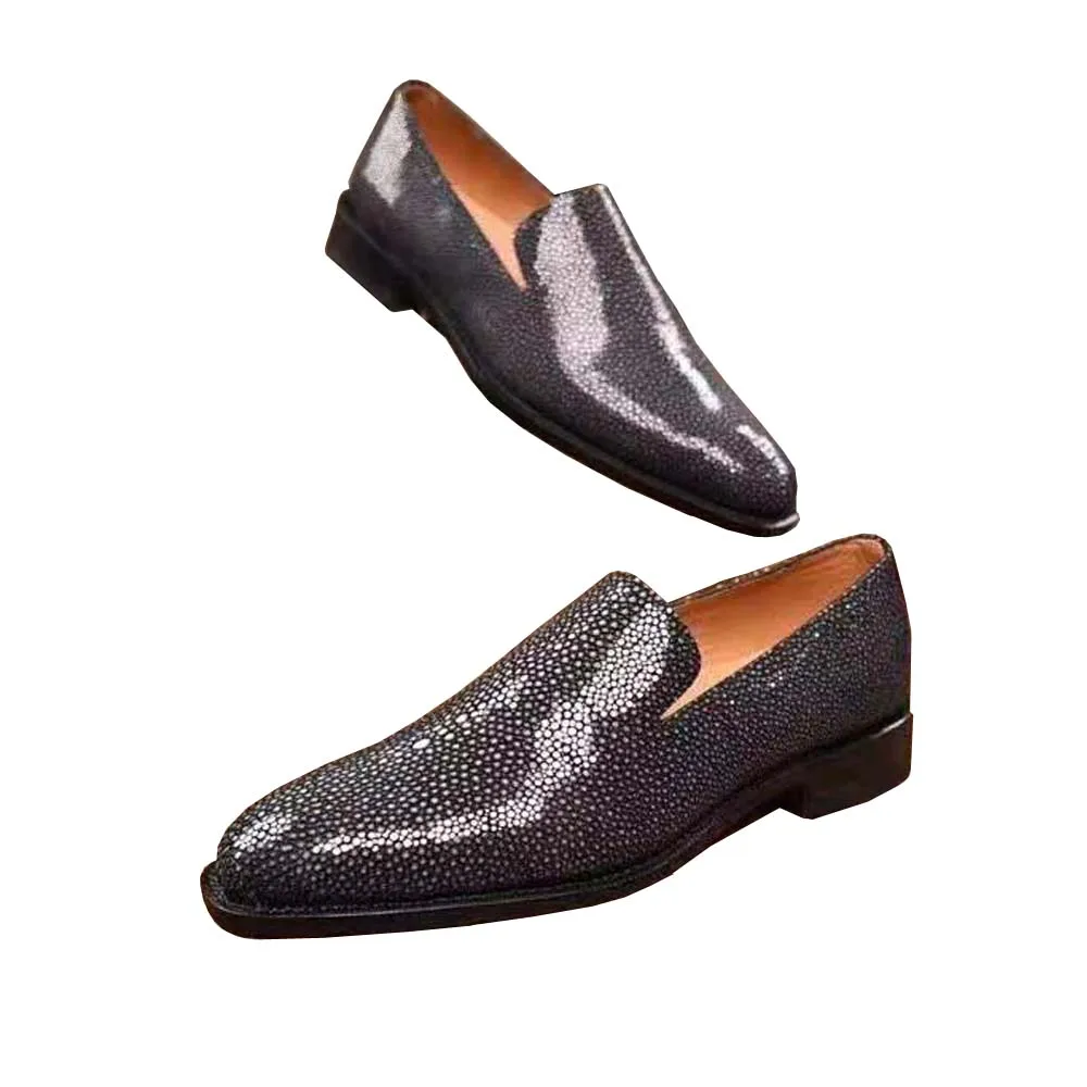 

ourui new men dress shoes men formal shoes Pearl fish leather stingray shoes for male men shoes wedding