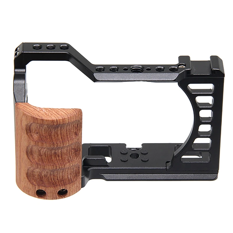 

Camera Cage with Wooden Aluminum Alloy DSLR Camera Protective Cage Kit for Sony A7C