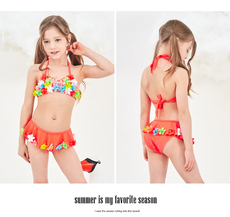 2019 новый купальник для маленьких девочек детское бикини детский красивый топ с