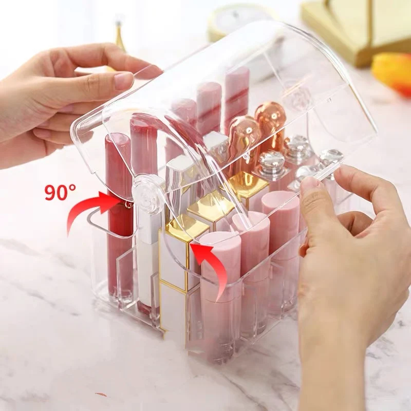 INS Стиль помада акриловый ящик для хранения Водонепроницаемый губная макияжа
