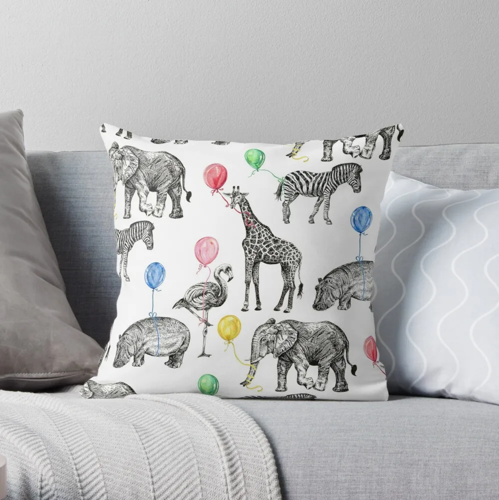 

Balloon Animals Throw Pillow Pillow Case Polyester Home Decora Pillowcases Throw Pillow Case kussensloop almohada poszewka