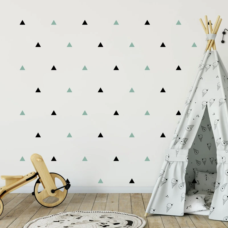 Наклейки для декора комнаты маленькой девочки Золотой стикер на стену в форме