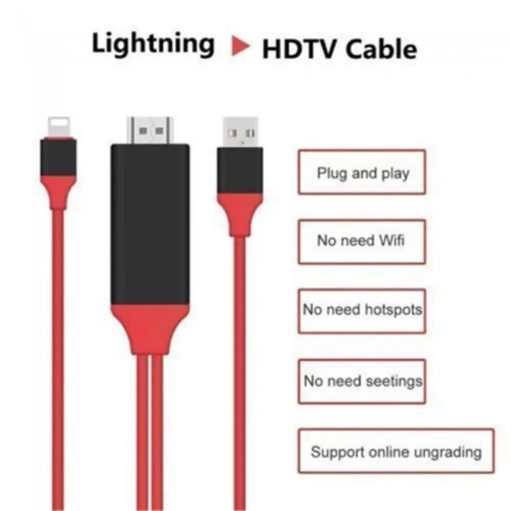 Адаптер 1080P HDTV кабель HDMI штекер USB 2 0 и гнездо HD видео конвертер код для iPhone