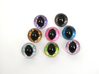 new items 16pcslot 15mm18mm clear plastic safety toy cat eyes glitter rainbow fabric hard washer mixed color