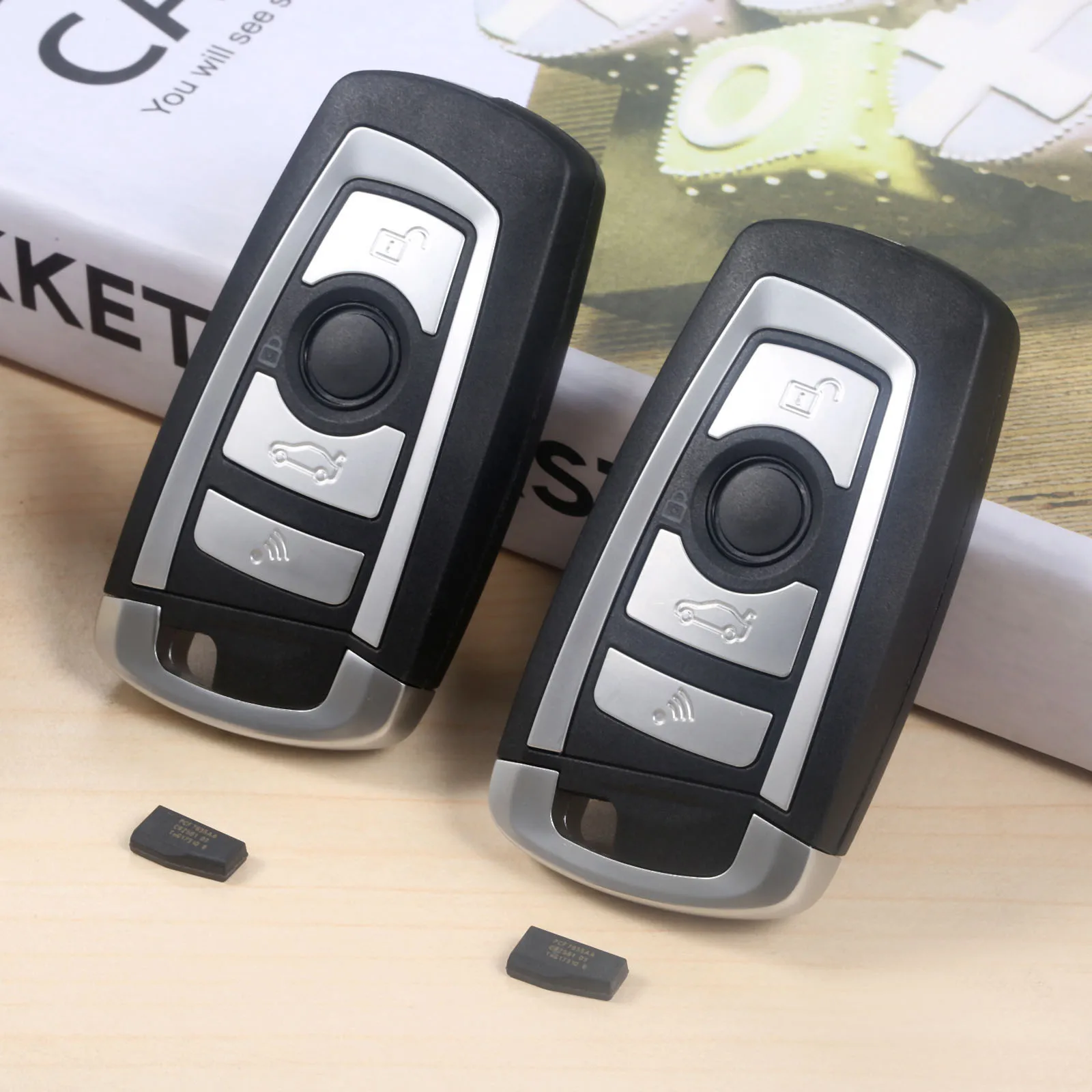 2 шт. модифицированный флип 4 кнопки 433 МГц Авто удаленный ключ HU92 ID44 PCF7935 чип для BMW