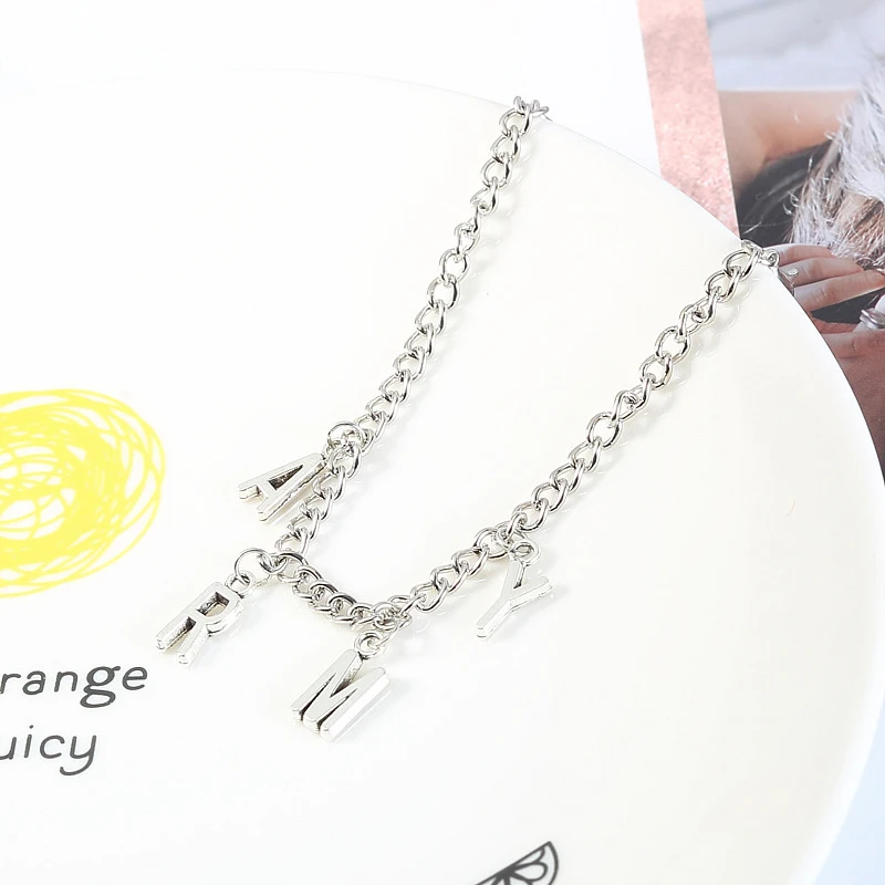 Корейский стиль армейский браслет с надписью мужские и женские модные браслеты в