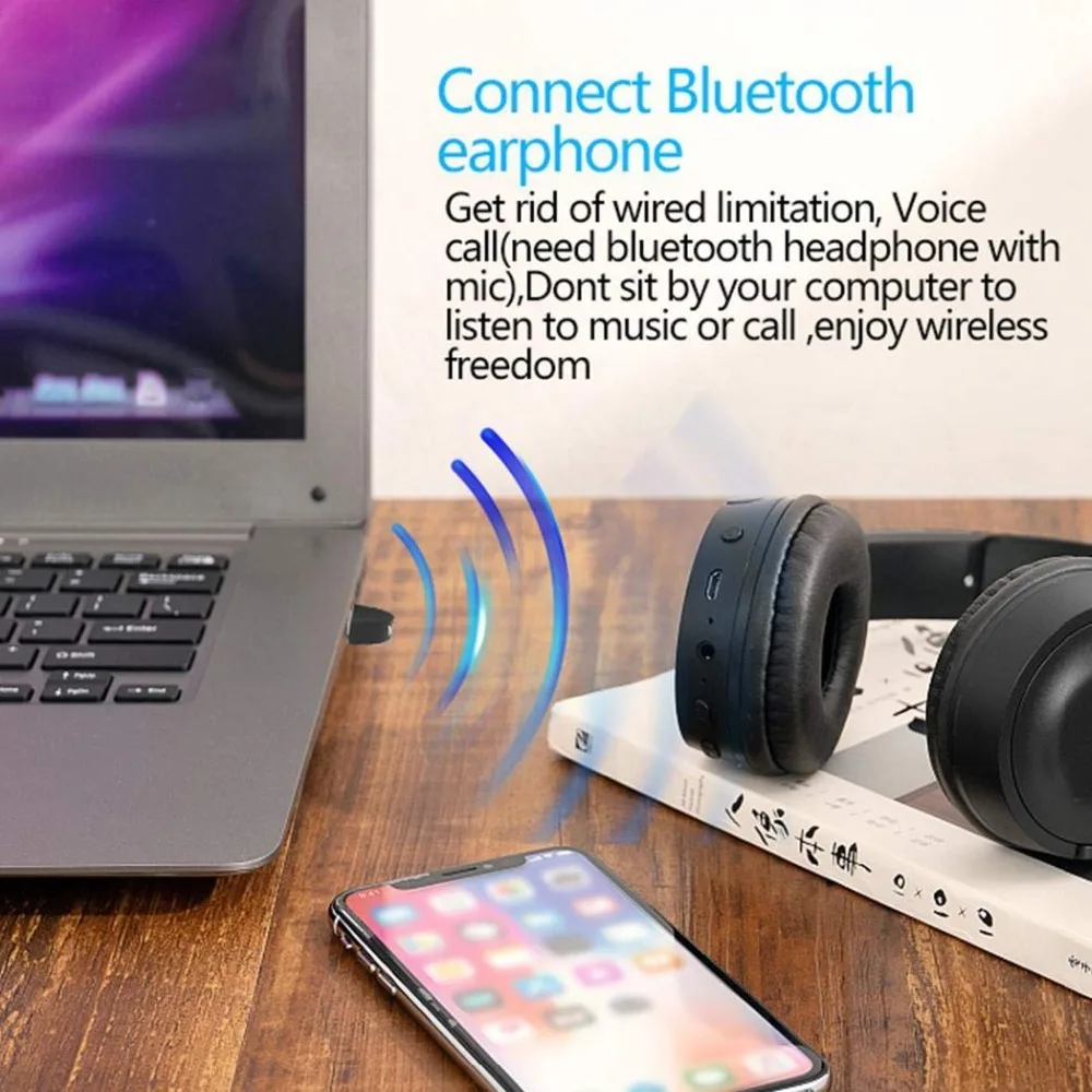 ZEXMTE мини беспроводной USB Bluetooth 5,0 адаптер передатчик для компьютера ПК ноутбука беспроводные аудио приемники и адаптеры