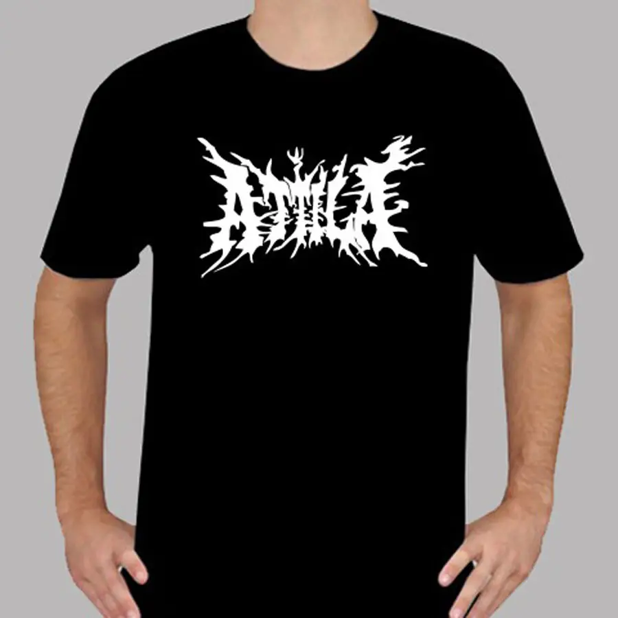 Новая мужская черная футболка с логотипом Attila Metal Rock Band размеры от S до 3Xl| |