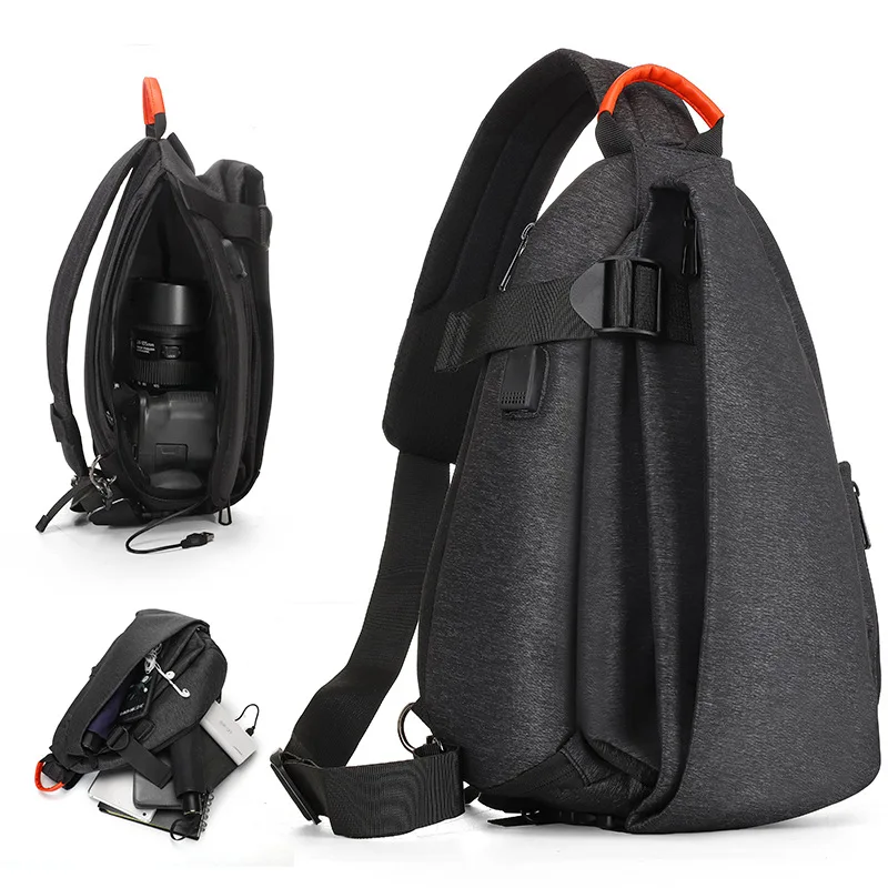 Треугольная Диагональная Сумка для Canon Nikon вместительный Водонепроницаемый