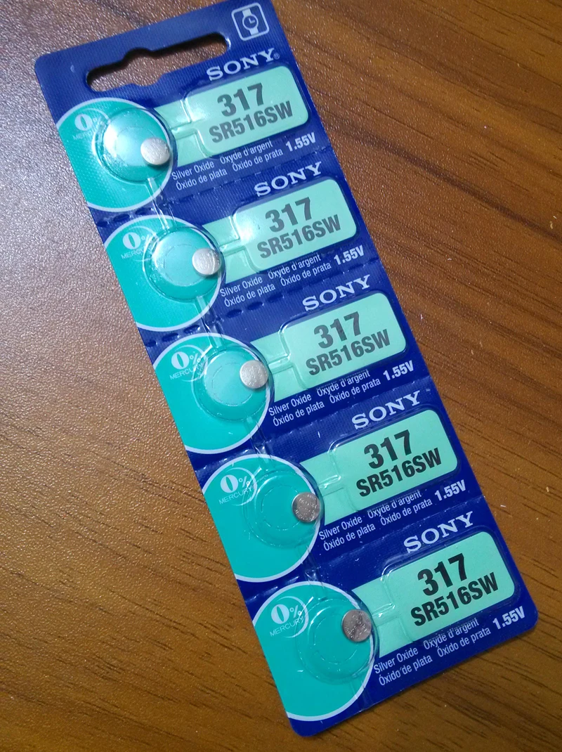 5X оксид серебра батарея для часов sony 317 SR516SW 1 55 V батарея|battery 317|watch battery 317watch |