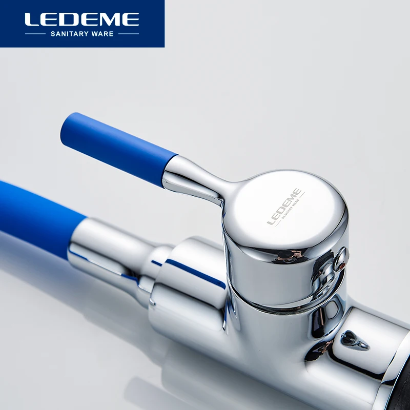 Смеситель для раковины в ванной LEDEME крепление на раковину одно отверстие