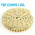 2-тактный 47cc 49cc T8F цепь 136 звеньев подходит для китайского мини-квадроцикла Dirt Quad 4 Wheeler карманный велосипед Minimoto с запасным Основным Звеном