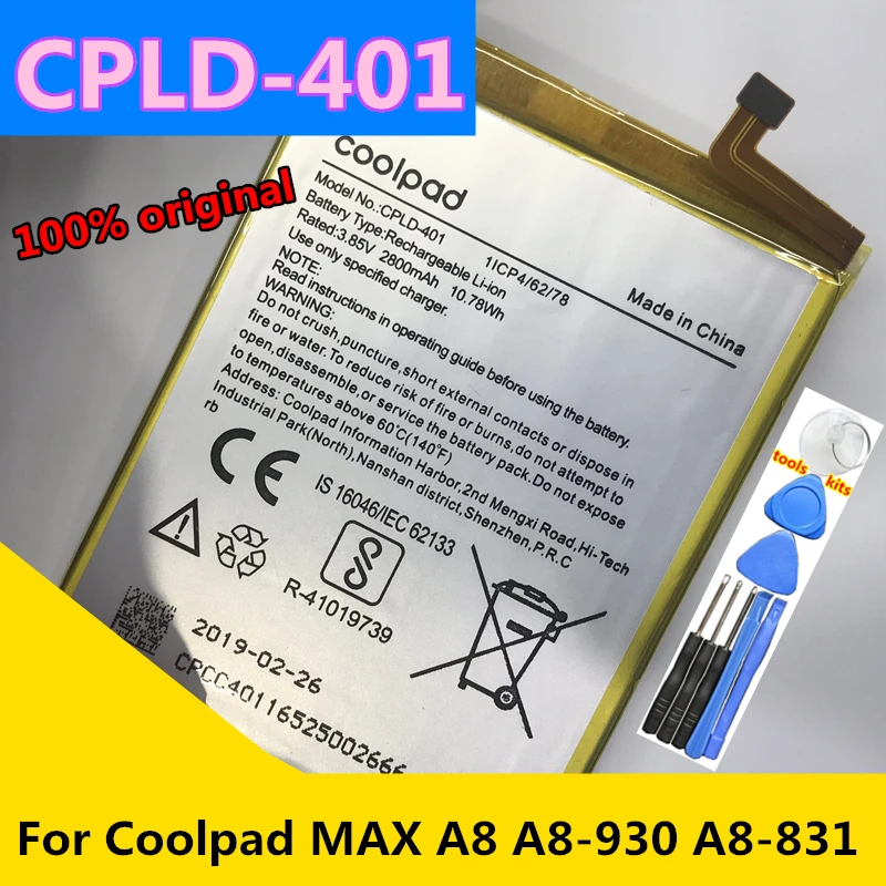 

New Original 2800mAh Battery CPLD-401 For Coolpad MAX A8 A8-930 A8-831