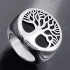 Винтажное классическое Стильное мужское кольцо с деревом жизни ювелирное изделие для вечеринки обручальное кольцо уникальный подарок