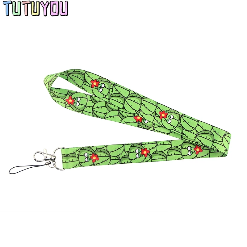 PC520 кактус Lanyards ID бейдж держатель ID карта пропуск Мобильный телефон ремни значок ключ держатель брелок