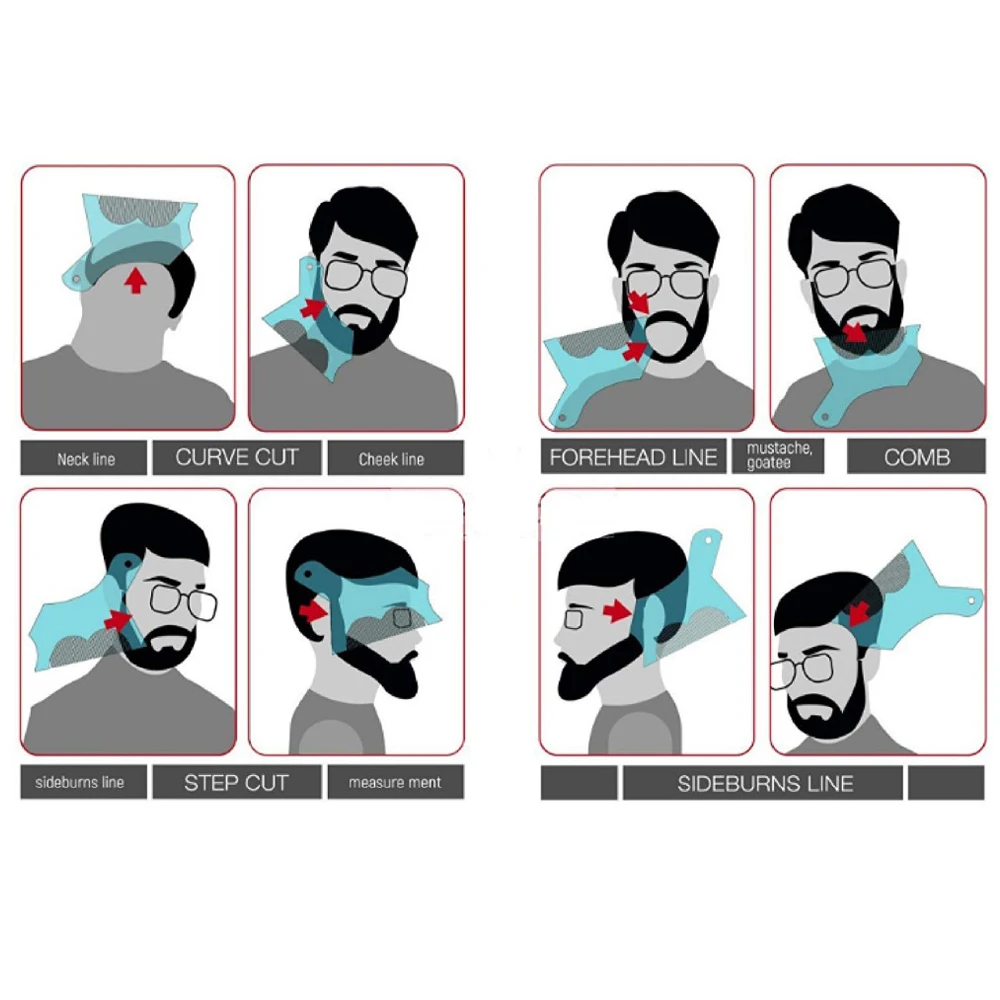 Шаблон для придания формы бороде мужчин трафарет бороды инструмент стрижки |