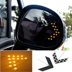 Автомобиль 2 шт.лот 14 SMD Светодиодная панель со стрелками для автомобиля зеркало заднего вида индикатор поворота Автомобильный светодиодный светильник для зеркала заднего вида