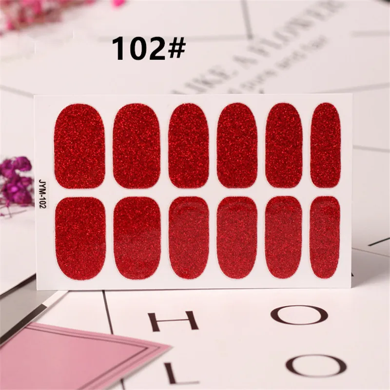 12 подсказок/Лист наклейки для дизайна ногтей Блестящий Летний стиль советы