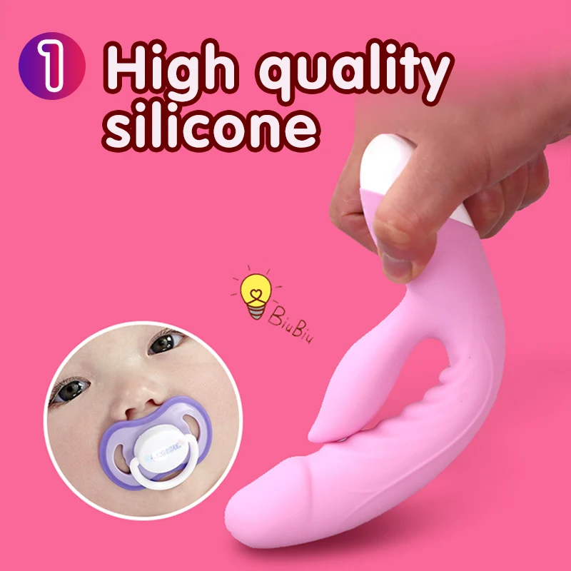 OMYSKY G Spot фаллоимитатор кролик вибратор с двойной вибрацией Силиконовый