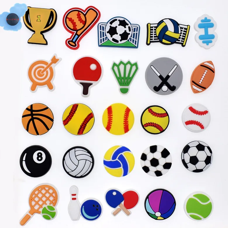 1 шт. футбольный бейсбольная детская садовые украшения для обуви из ПВХ подвески