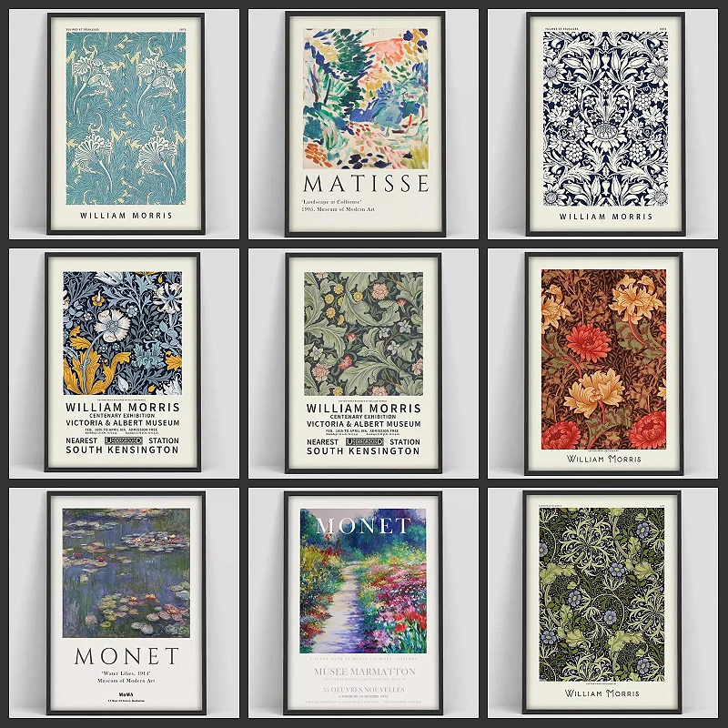 

William Morris The Victoria and Albert Museum Exhibition Canvas Paintings Poster and Print Wall Art Picture for Home Decoration