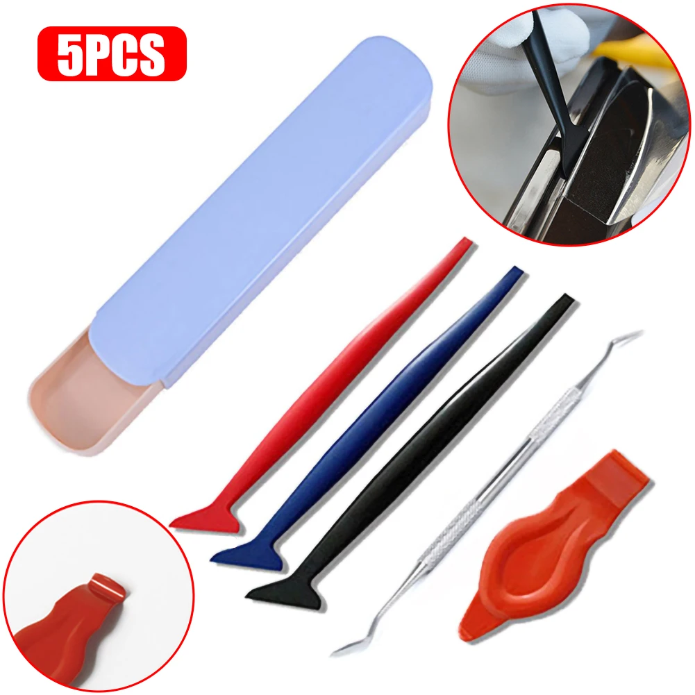 

5Pcs Vinyl Film Tool Squeegee Scraper Auto Sticker Wrapping Magnet Accessories Carbon Fiber Window Foil Tint Film Car Tools