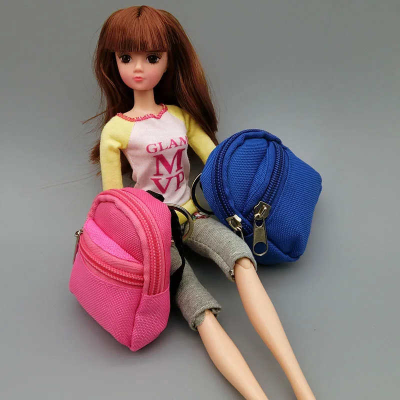 Однотонная модная сумка для кукол, рюкзак для куклы Blythe, рюкзак для куклы Барби, кукольный домик 1/6, мини аксессуары для кукол