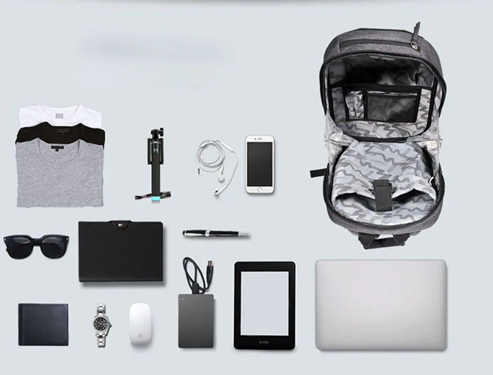 Мужской рюкзак 14 дюймов черный простой жесткий для компьютера колледжа синий |