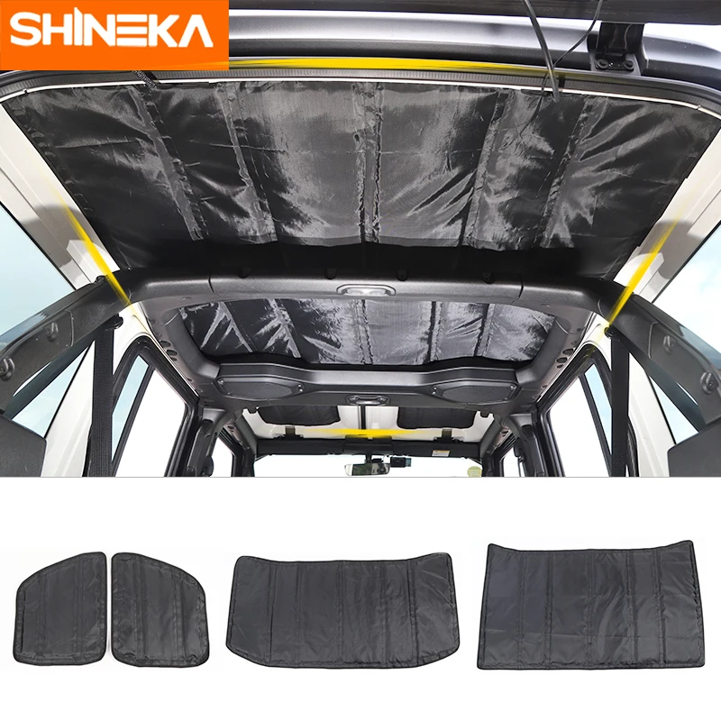 

SHINEKA Heat Insulation Pad for Jeep Wrangler Sahara JL 2018+ Hardtop Headliner Roof Insulation Kit for Jeep Wrangler JL 2019