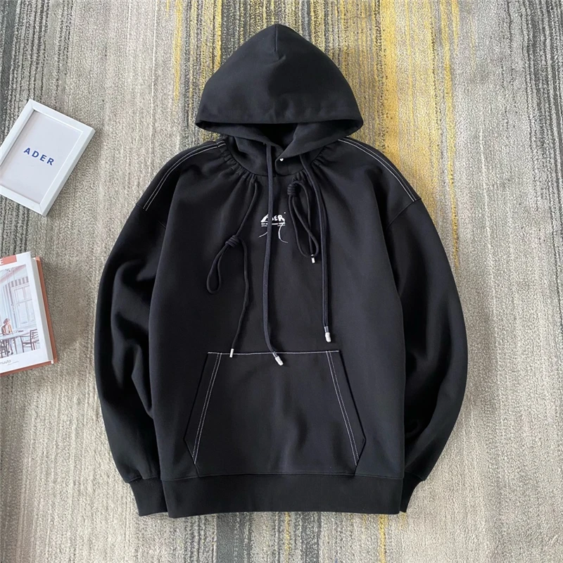 

Drawstring ADER ERROR Pullover Men Women 1:1 High Quality Sweatshirts Tassel Embroidery Adererror Hoodie