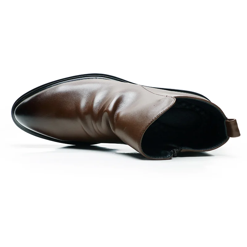 Ботинки мужские кожаные деловые Повседневная модная зимняя обувь до щиколотки| |