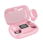 L21pro TWS наушники Bluetooth 5,0 гарнитура настоящие Беспроводные стереонаушники мини спортивные наушники-вкладыши с микрофоном (розовые)