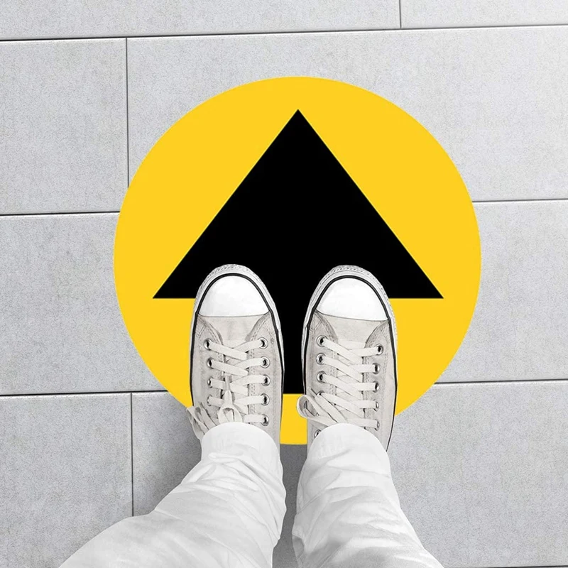 10 шт. световые указатели знак пол наклейки для очереди руководство аптека банк