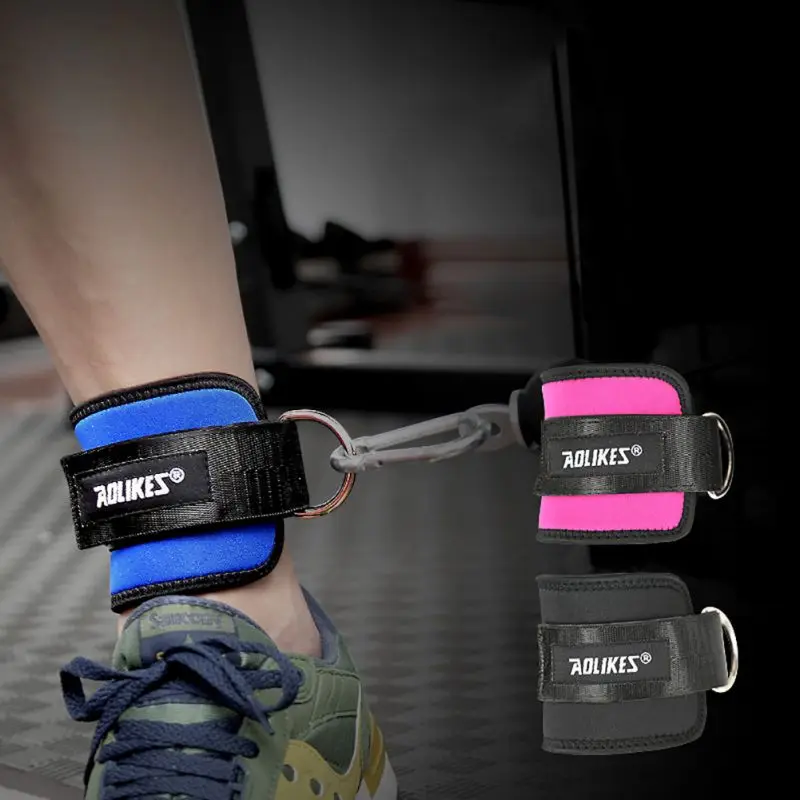 

1 Pcs D-ring Adjustable Ankle Guard Strap Thigh Leg Pulley Gmy Weight Lifting Legs Strength Recovery Training Sports Protection