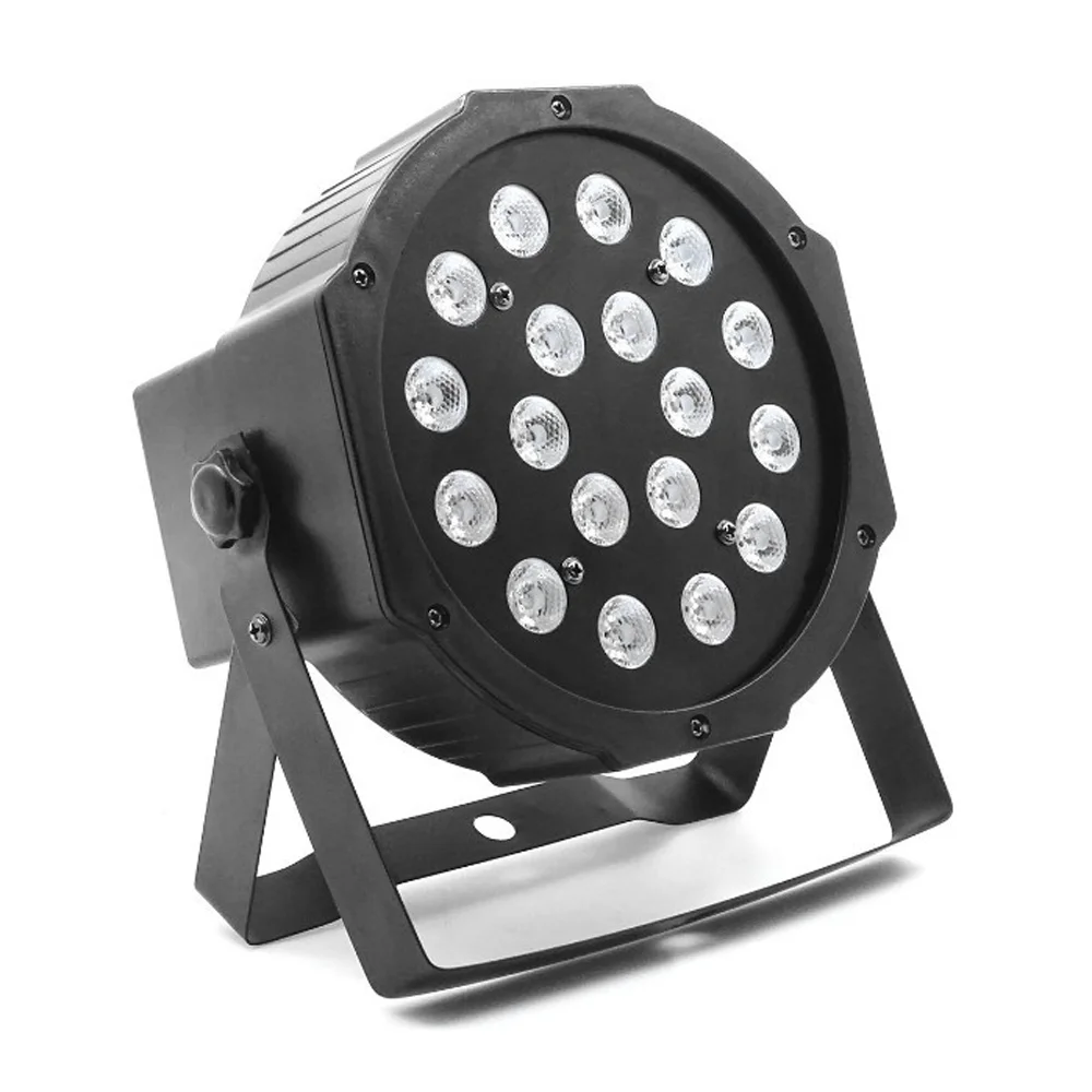 

Горячая Распродажа светодиодные плоские светильники par 18, пластиковые светильники par с DMX звуковым управлением, свадебная балка, цветные светильники, эффектные светильники