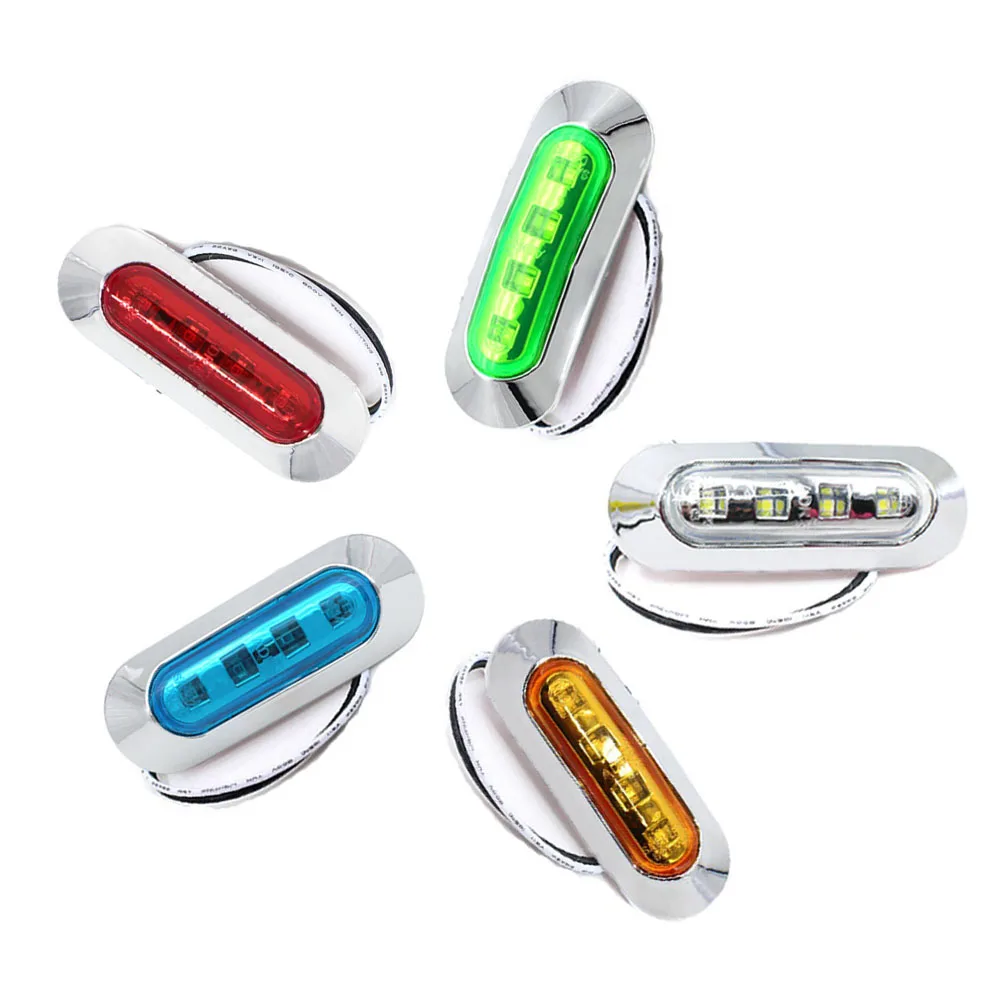 4 Led зазор грузовик указатель поворота хром Рамка 12 В 24 Автомобильный задний