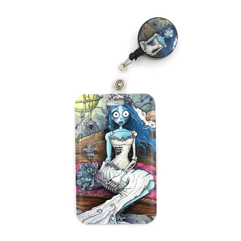 

Corpse Bride Fashion Lanyard ID Badge Holder Bus Pass Case Cover Slip Bank Credit Card Holder Strap Card Holder