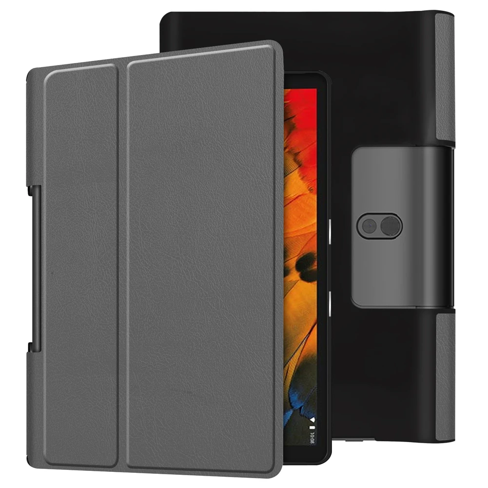 Gray Чехол для lenovo Yoga Smart Tab YT-X705 10," чехол для планшета кожаный флип-чехол для lenovo Yoga Tab 5 YT-X705F защитный чехол - Цвет: Gray