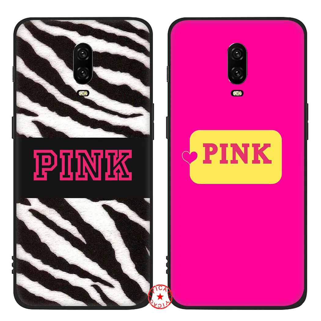 Мягкий силиконовый чехол love pink girly для oneplus 5 5t 6 6t 7 Pro TPU |