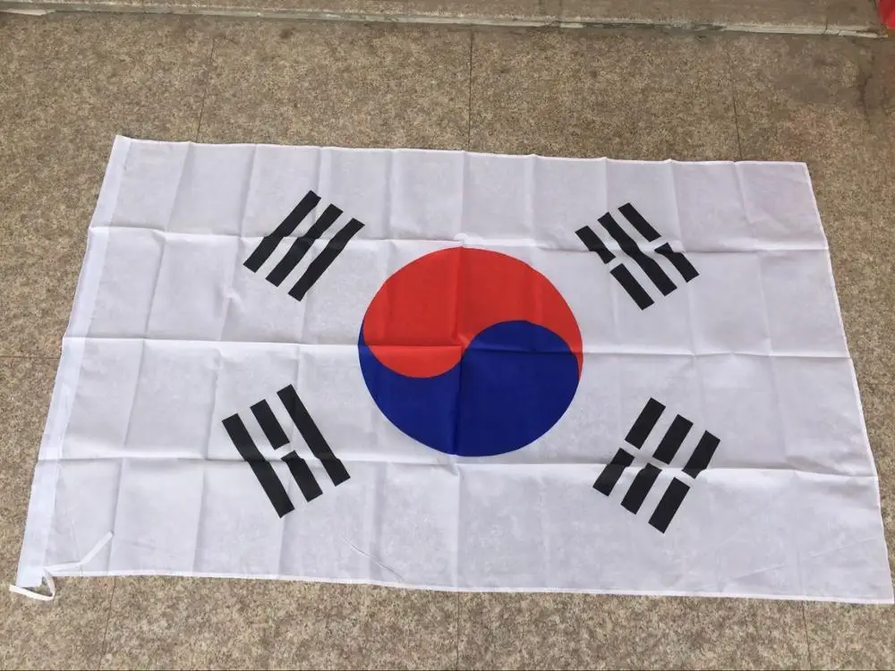 3*5 футов южнокорейский Летающий флаг полиэстер государственные Висячие флаги