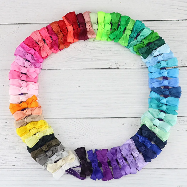 

Kids Alligator Clips Ribbon Bow Girls Hairpins Hairbow Barrettes Girl Top Bow Knot Hair Clip Children Mini Bows Hairpin