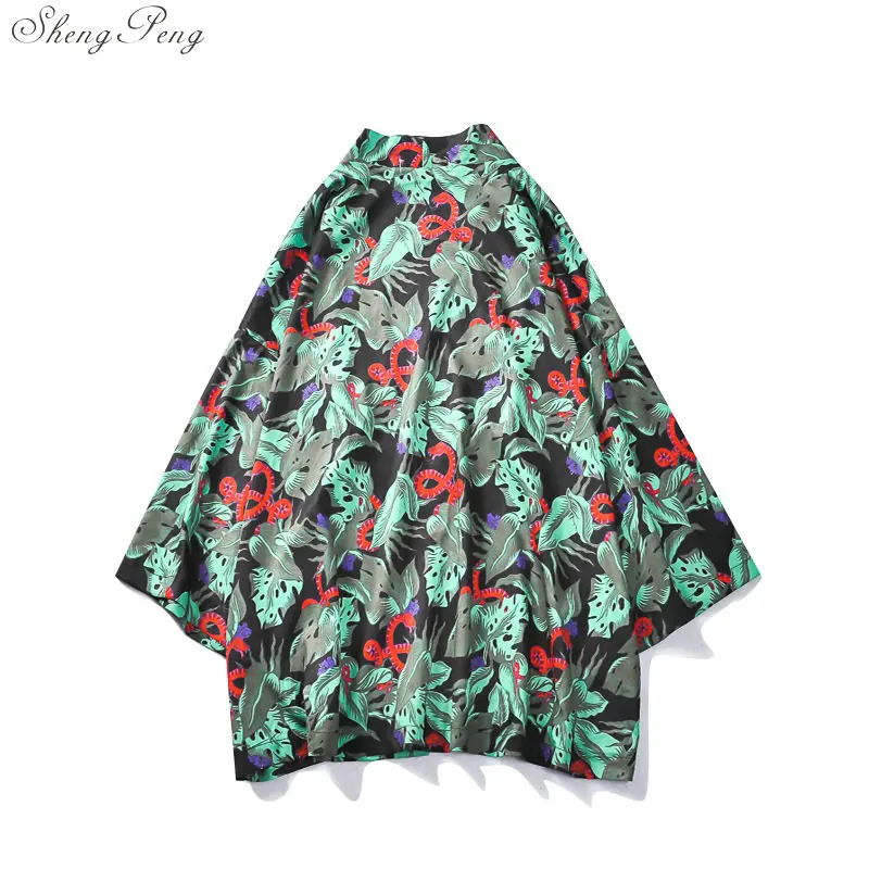 Кимоно Кардиган в японском стиле для мужчин самурайский Haori одежда кран вышивка