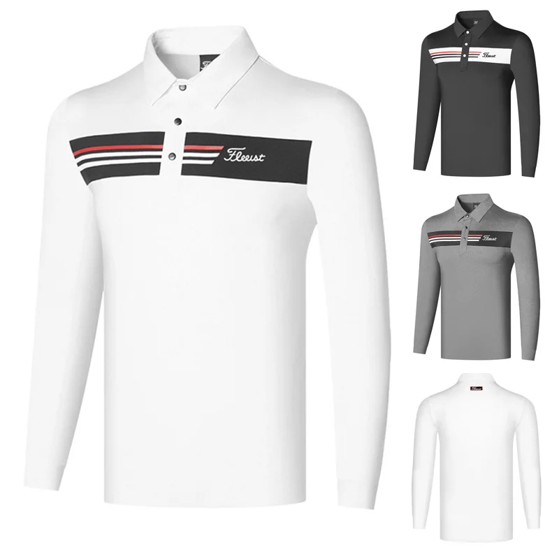 

2021 autumn Golf long sleeve t-shirt men's top golf casual versatile polo shirt outdoor quick drying non ironing