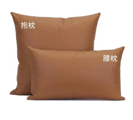 Простой кожаный для диванных подушек наволочки отель из искусственной кожи