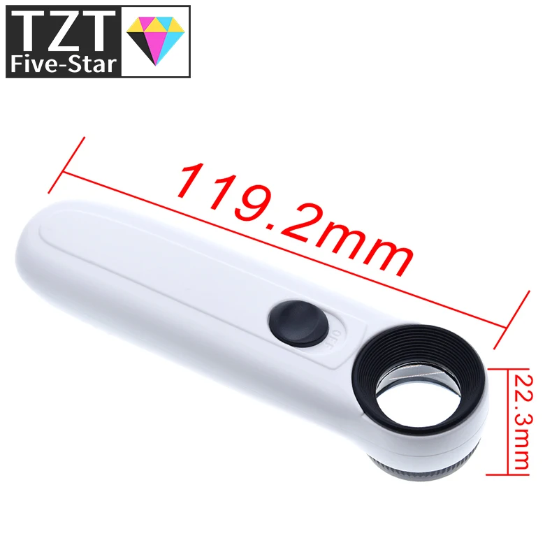 Ручная Лупа TZT 15X увеличительное стекло портативное карманное профессиональное